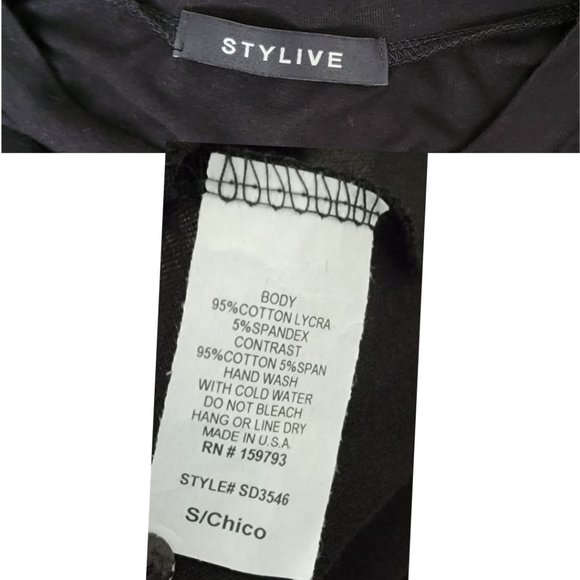 Stylive Black Hi-Low Tee - Picture 5 of 5